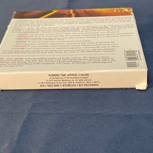 Abundance Paradigm by Joe Vitale Audio Book CDs Excellent Condition - Picture 8 of 9